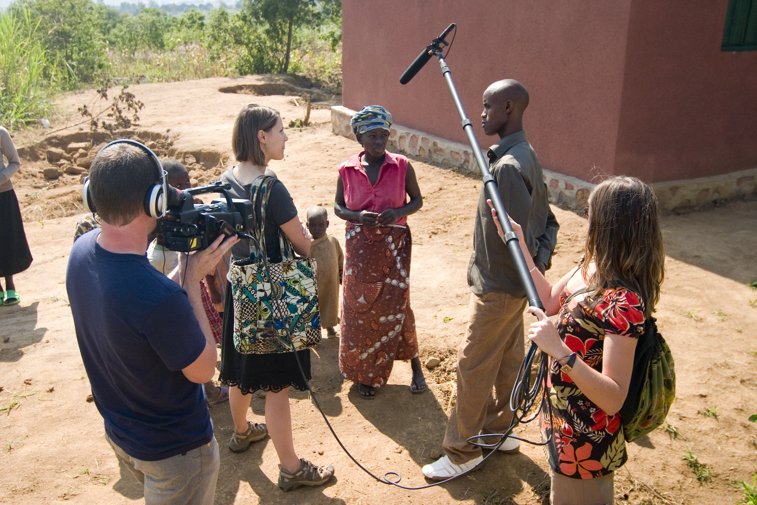 Laura and film team